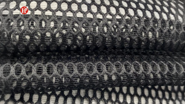 Factory Wholesale Sandwich Triple Mesh Perforated Hexagonal Mesh Fabric Hat Handbag Luggage Material Double Side Perforated1