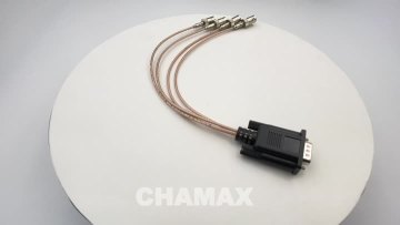 4pcs BNC 75Ohms female to DB9P male cables