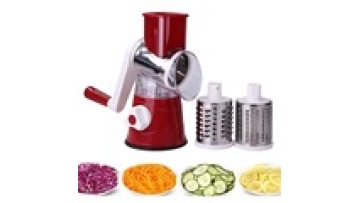 ZHIXIN 3 in 1 Rotary Cheese Grater Round Tumbling Box Shredder Drum Multifunctional Fruit & Vegetable Cutter With Handle1