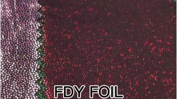 Factory direct sale FDY foil 92 polyester 8 spandex textile material  fabric for garment1