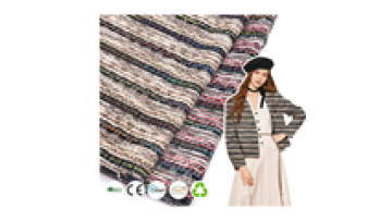 Chane-Style Fancy Fabric Durable Blended Yarn 320gsm Knitted Fabric Stretch Jacquard Tweed Fabric for Overcoat1