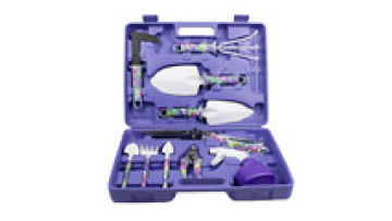 Zhixin 10 Pcs Multifunction Purple Flower Women Plastic Box Ladies Garden Tool Set Garden Equipment and Tools1