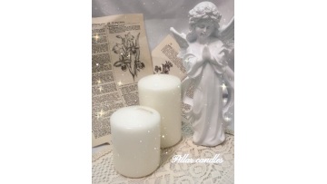 Skylar ivory pillar candles