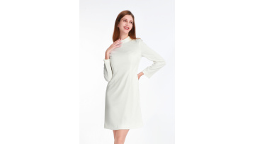 Stand Collar Long Sleeve Midi Dress