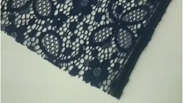 2024 New Dark Blue Hollow Wedding Bridesmaid Dress Embroidery Lace Fabric High End1
