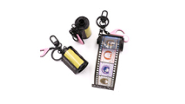 Customized Film Album Keychain Custom PET Heat Transfer Film Keychain Sublimation Camera Film Keychain1