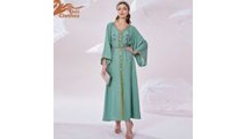 Modest Dress Eid Dubai Abaya Wholesale  Moroccan  Kaftan Clothing1