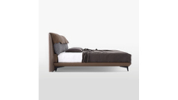 Factory customize upholstered leather headboard queen low profile bed head luxury Italian modern standard panel bed1