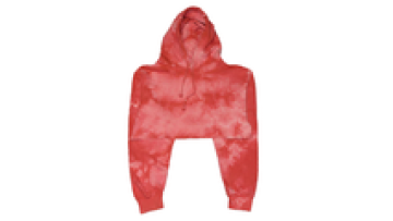 Custom  High Quality Cotton  Aqua Mineral Wash Crop Top Women Hoodie1