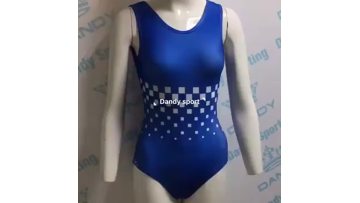 Royal blue sleeveless leotard.mp4