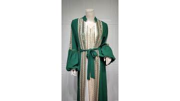Sequin Embroidery Abaya Dress Set (1)