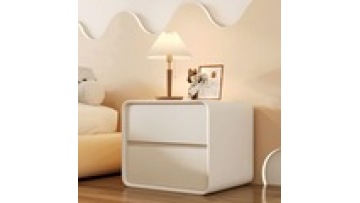 wholesale hotel home modern Simplicity household Leather furniture solid wood bedroom storage bedside table with drawer1