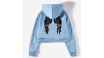 Graphic Print Drawstring Loose Crop Hoodie Casual Hooded Fashion Long Sleeve Crop Sweatshirt Women's Clothing1