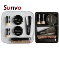 Sunvo Leather Shoe Brush Care Kit Portable Shoehorn Shoe Polish Cleaner for Leather Shoes Cleaning Nourishing Polishing Tool