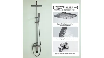 Zb70018 Modern Light Luxury Space Aluminum Bathroom Gold Shower Set1