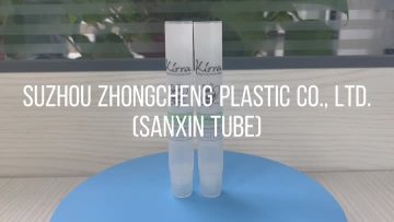Transparent matte lip balm tube