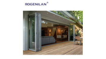 Australian Standards Patio Soundproof Bifold Doors foldable door Tempered Glass Aluminum sliding Folding Doors1