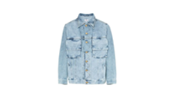 Custom High Quality Cotton Washed Laser Print Denim Multi Pocket Jacket for Men1