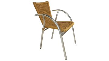 Rattan chair: D3.8mm PE rattan with wire core  