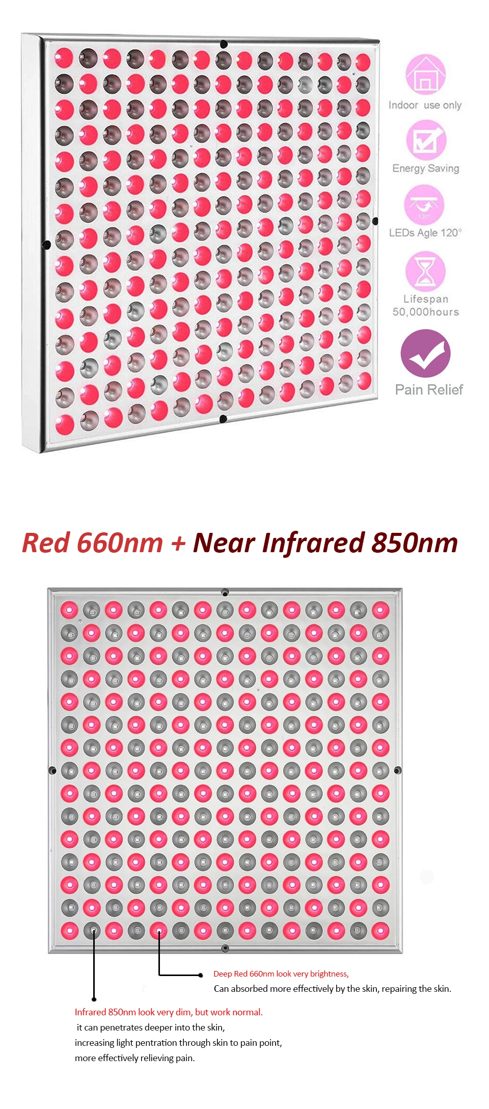 2020 New 660nm 850nm Whole Body Infrared Light Therapy 45W Red Light Therapy LED Therapy Light