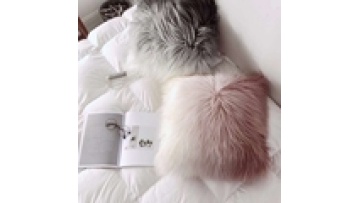 Decorative Luxury Series Plush Throw Pillow Case Mongolian Faux Fur Sofa Cushion Cover1