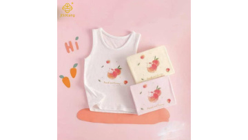 Cute cartoon snail print children's vest