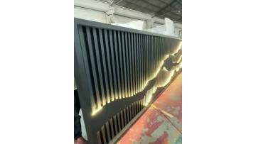 Screen with lights and laser display panels