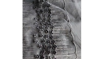 black stretch tulle embroidered 2021 flocking lace fabricslace fabric tulle with sequin embroidered for dress1