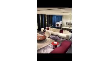 Italian-style minimalist luxury villa sofa