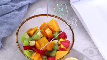 Stainless Steel Fruit Needle With Card Holder