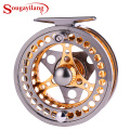 Sougayilang Large Arbor Fly Fishing Reel 2+1 BB High Strength Die Casting Aluminium Alloy Spool Fly Reels Fishing Tackle