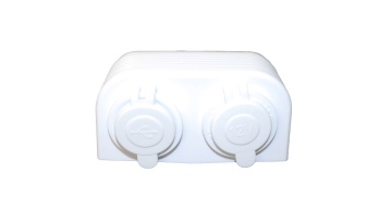 3.1A Dual Port Usb Charger Adapter 12V Power Socket Waterproof Two Hole Tent Dome Mounted Panel1