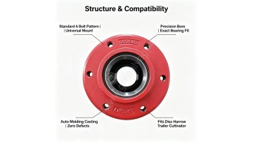 606468R21 6-Bolt Hub for Case IH