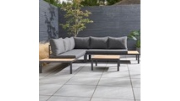 Free sample Wholesale High density sponge Waterproof Aluminum alloy Metal Hotel Patio Garden  Outdoor sofa1