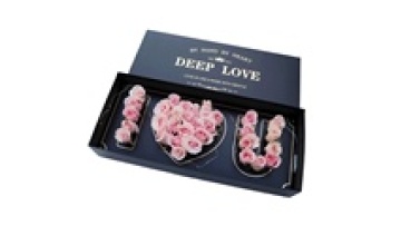 Luxury valentine's day gift box folding flower box heart shape flower packaging box delivery package1