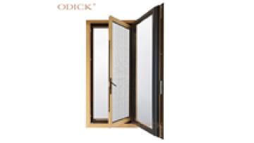 Simple design double glass aluminum frame casement blind insert handle key hurricane impact single swing windows1