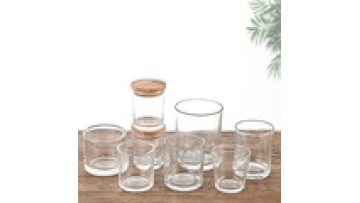 Classic Empty Clear Thick Wall Candle Container Cups Holder Small Candle Jar 15oz Candle jar1