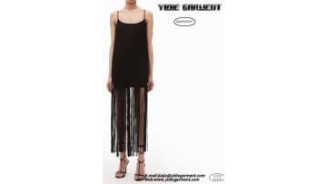 Elongated Fringe Minidress