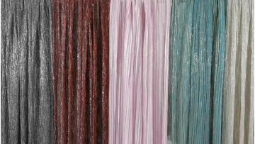 Fancy Transparent Multicolor Lurex Pleated Mesh Fabric,,Decoration Fabric,Home Decor Wedding Dress1