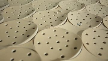 Gold sanding disc