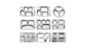 Customizable stainless steel dinner plates