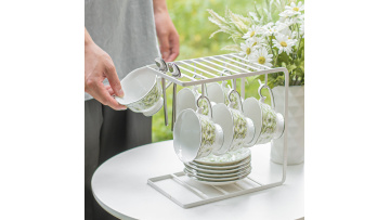 the Enchanting Mary Style Green Coffee Cup and Sau