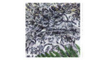 Wholesale sequin lace fabric  luxury bridal silver Embroidery sequin mesh fabric for wedding dress1