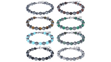 SB2148 Hematite Stone Bracelet (2)