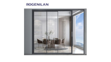 As2047 Extremely narrow Aluminum Interior Noiseless Double Tempered Glass Sliding Pocket Doors1