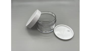 the plastic cosmetic jar