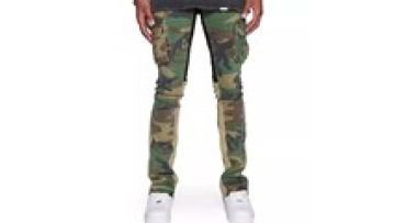 Manufacturer Sale Camo Denim Pants Camouflage Colored Cargo Pocket Jeans Men's Custom Stacked Jeans1