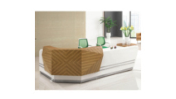 Wooden Hotel Salon Reception Table Office Furniture Good Price Modern Design Standard Size Simple OEM Style Work  Reception Desk1