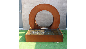 corten steel water feature