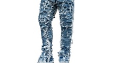 Wholesale Designer Custom Stacked Skinny Jeans Men Distressed Flare Jeans Men String Patch Jeans Men1